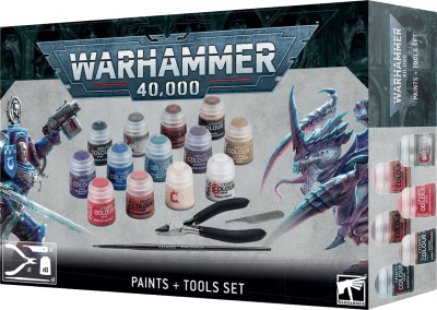 WH 40K: Paints + Tools Set