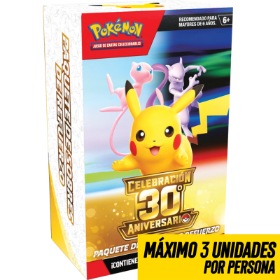 PREVENTA Paquete de Sobres de Refuerzo Pokemon TCG: Celebracion 30 Aniversario