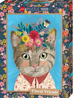 Puzzle 1000 Piezas Floral Friends Heye: Pretty Feline