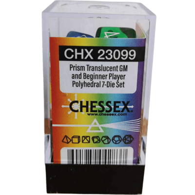 Chessex Die Rol Set Translucent (Prism)1