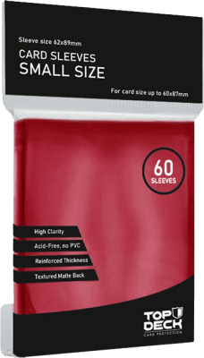 Protectores Top Deck Small Size (Rojo)