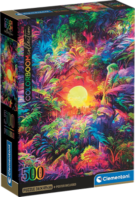 Puzzle Clementoni Colorboom Collection 500 Piezas (Psychedelic Jungle Sunrise)1