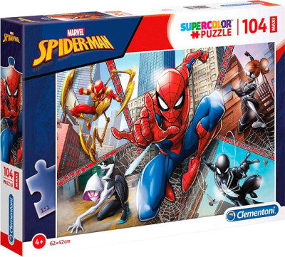 Puzzle Clementoni 104 Piezas MARVEL (Spider-Man)