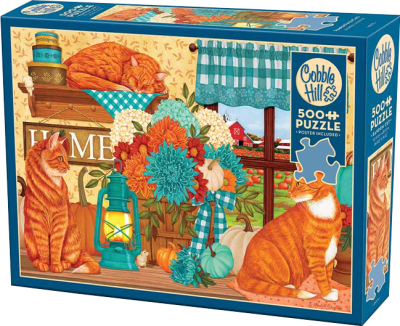 Puzzle Cobble Hill 500 Piezas (Pumpkin Patch Cats)1