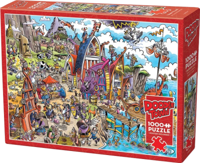 Puzzle Cobble Hill DoodleTown 1000 Piezas (Viking Village)1