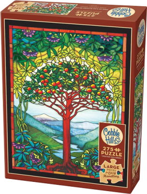 Puzzle Cobble Hill Easy Handling 275 Piezas (Tree of Life Stained Glass)1
