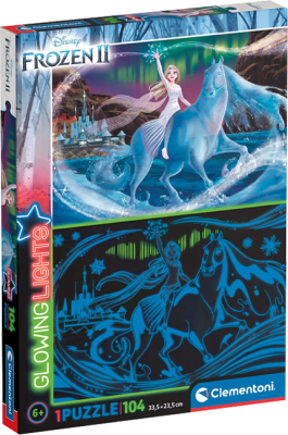 Puzzle Clementoni 104 Piezas Glowing Lights Disney1