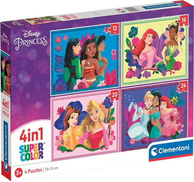 Puzzle Clementoni 4 in 1 Disney Princess1