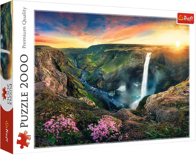 Puzzle Trefl 2000 Piezas (Háifoss Waterfall, Iceland)1