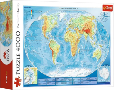 Puzzle Trefl 4000 Piezas (Large Physical Map of the World)1