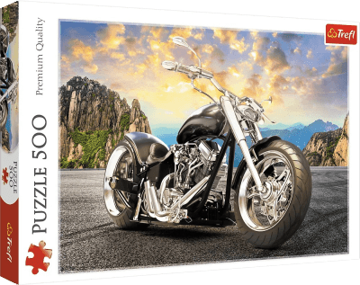 Puzzle Trefl 500 Piezas (Black motorcycle)1