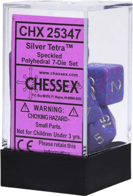 Chessex Die Rol Set Speckled (Silver Tetra)1