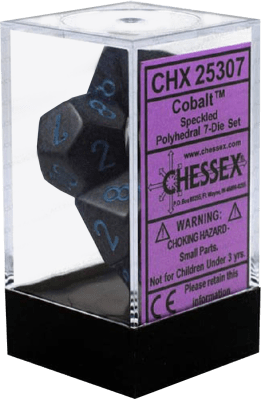 Chessex Die Rol Set Speckled (Cobalt)1