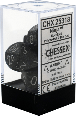Chessex Die Rol Set Speckled (Ninja)1