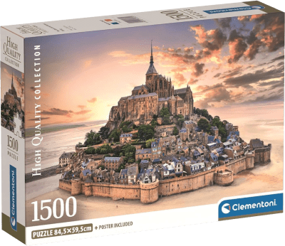 Puzzle 1500 Piezas HQC Clementoni The Mont Saint-Michel Rising