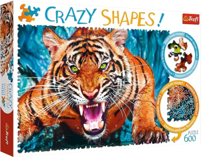 Puzzle Trefl Crazy Shapes 600 Piezas (Facing a Tiger)1