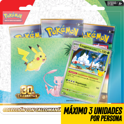 PREVENTA Colección con Calcomanias para Dispositivos Pokemon TCG: Celebracion 30 Aniversario (Exeggutor)1