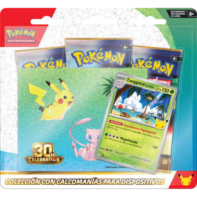Colección con Calcomanias para Dispositivos Pokemon TCG: Celebracion 30 Aniversario (Exeggutor)1