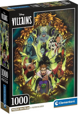 Puzzle Clementoni 1000 Piezas Disney Villains (Mirror)