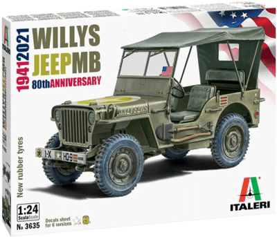 Model Kit Italeri: Willys Jeep MB 80th Anniversary1