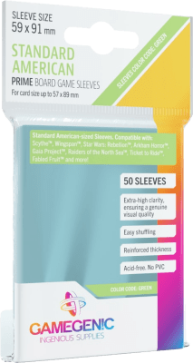 Protectores Gamegenic Standard American Prime 59x91 mm