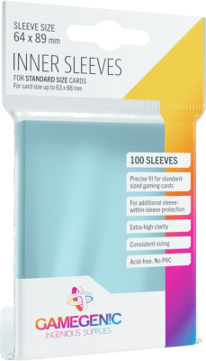 Protectores Gamegenic Standard Inner Sleeves 64x89 mm1