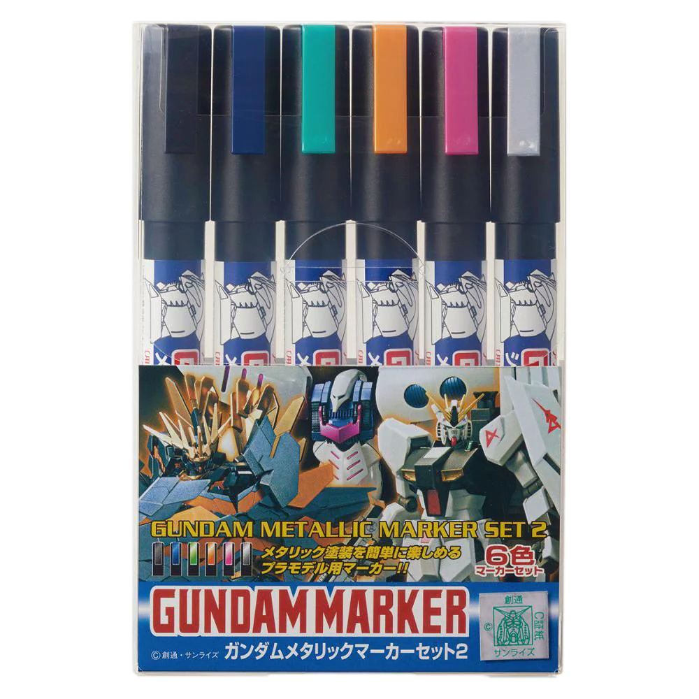 Set Marcadores Gundam Marker Metallic Set 2 1