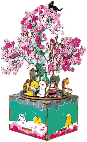 Puzzle 3D Robotime: Cherry Blossom Tree1