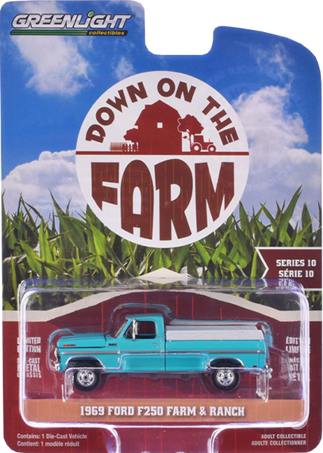 GreenLight Collectibles: 1:64 1969 Ford F250 Farm & Ranch Down on the Farm Series 10 0