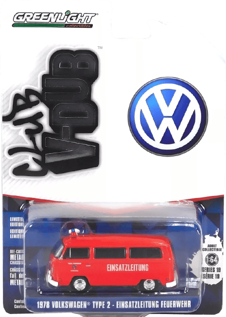 GreenLight Collectibles: 1:64 1978 Volkswagen Type 2 - Einsatzleitung Feuerwehr Club V-Dub Series 19 0