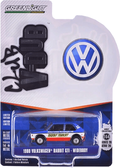 GreenLight Collectibles: 1:64 1980 Volkswagen Rabbit GTI - Widebody Club V-Dub Series 20 0