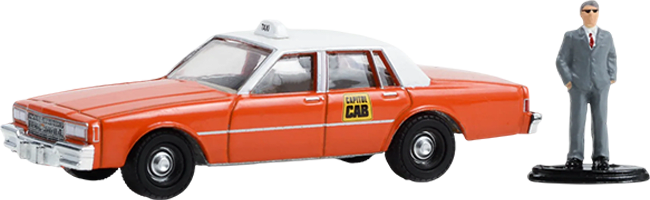 GreenLight Collectibles: 1:64 1981 Chevrolet Impala Capital Cab The Hobby Shop Series 152