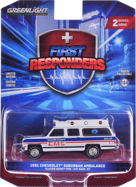 GreenLight Collectibles: 1:64 1991 Chevrolet Suburban Ambulance First Responders Series 2 0