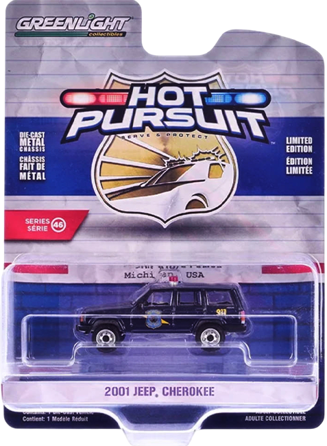 GreenLight Collectibles: 1:64 2001 Jeep Cherokee Hot Pursuit Series 46 0