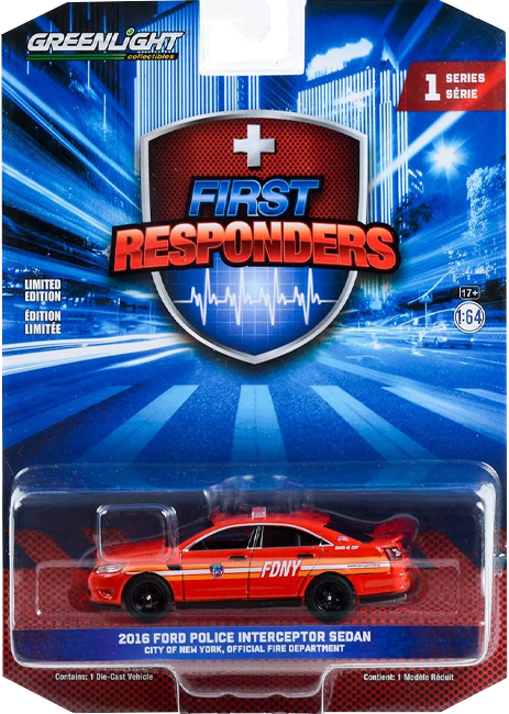 GreenLight Collectibles: 1:64 2016 Ford Police Interceptor Sedan First Responders Series 1 0