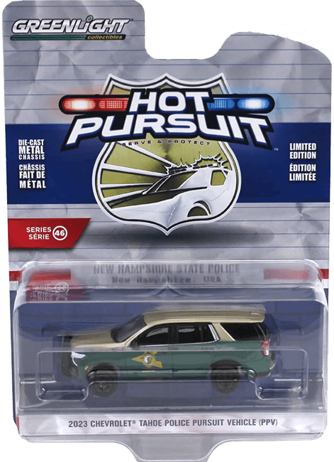 GreenLight Collectibles: 1:64 2023 Chevrolet Tahoe Police Pursuit Vehicle Hot Pursuit Series 46 0