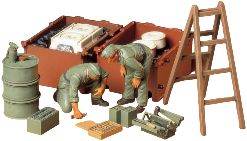 Model Kit Tamiya: German Tank Engine Maintenance Crew Set2