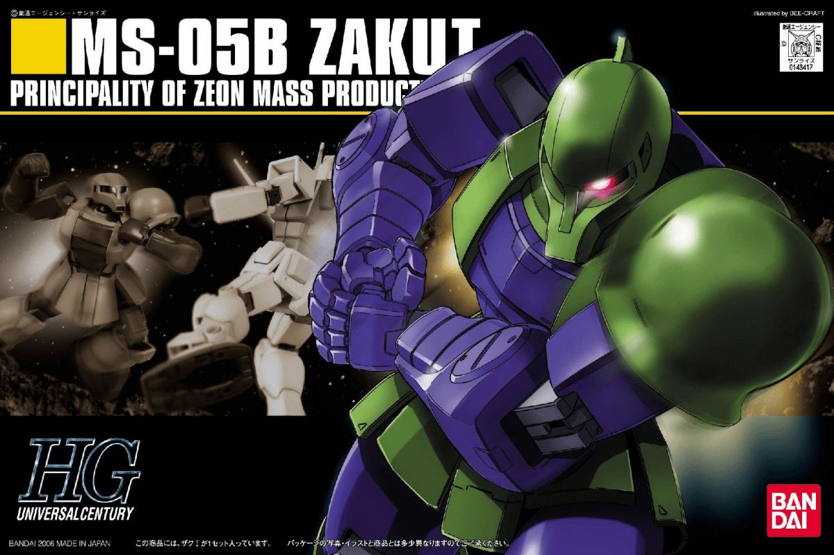 Model Kit Bandai Hobby HG: MS-05B Zaku I 0