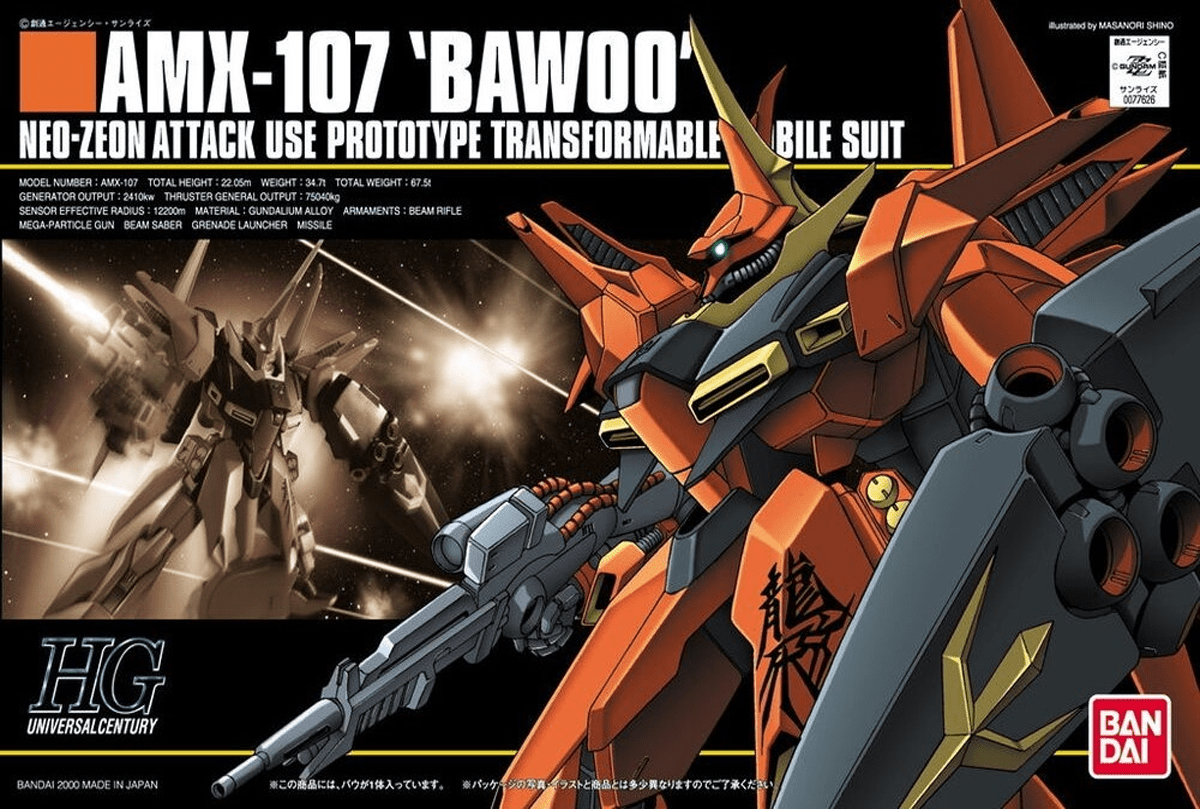 Model Kit Bandai Hobby HGUC: AMX-107 Bawoo 0