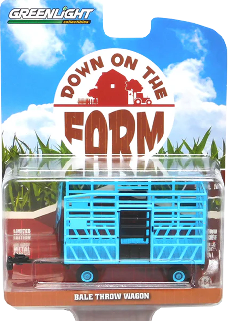 GreenLight Collectibles: 1:64 Bale Throw Wagon Down on the Farm Series 10 0