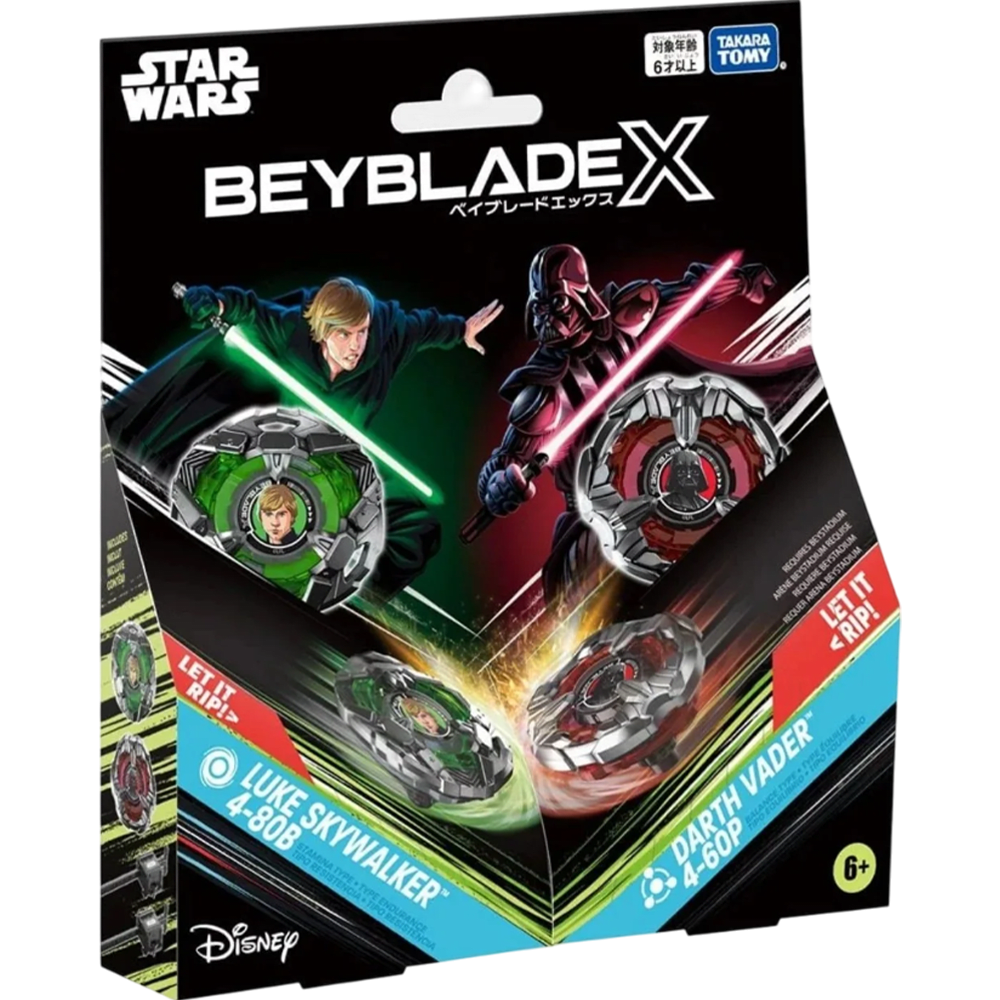 Beyblade X Luke Skywalker 4-80B / Darth Vader 4-60P 0