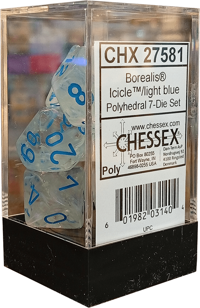 Chessex Die Rol Set Borealis (Icicle/Light Blue) 0