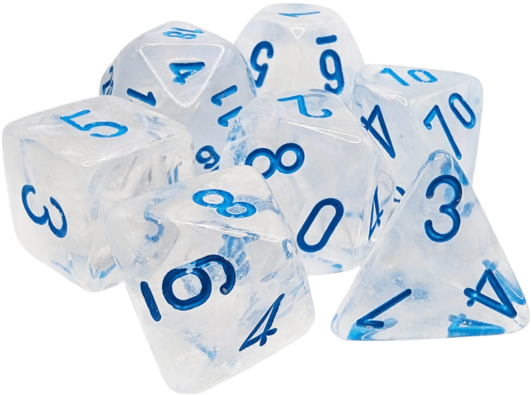 Chessex Die Rol Set Borealis (Icicle/Light Blue)2