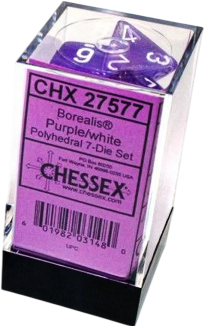 Chessex Die Rol Set Borealis (Purple/White) 0