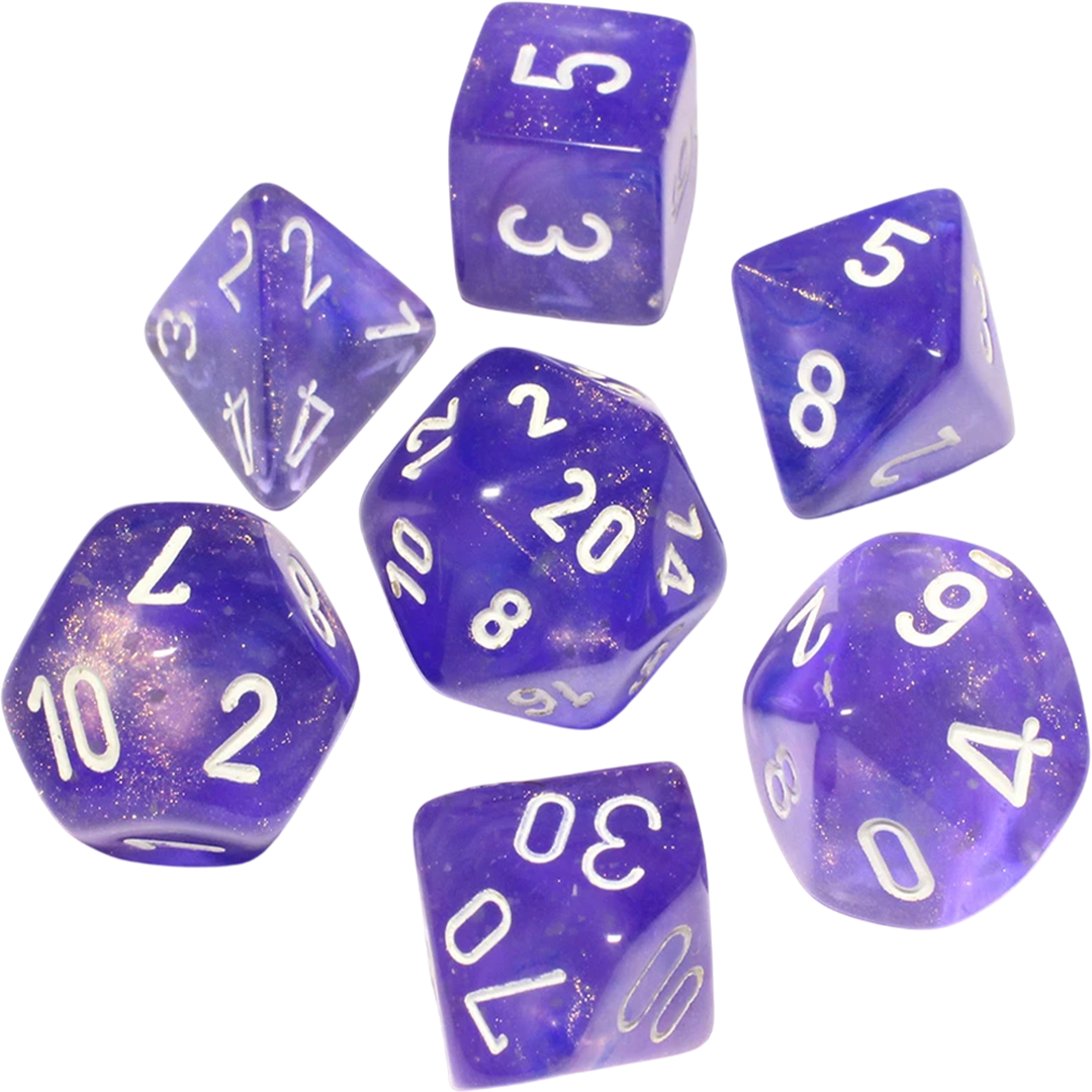 Chessex Die Rol Set Borealis (Purple/White)2