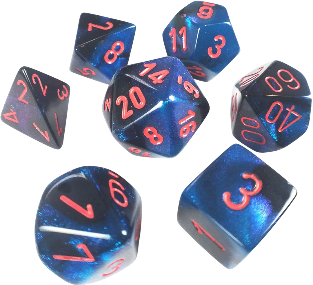 Chessex Die Rol Set Gemini (Black-Starlight/Red)2