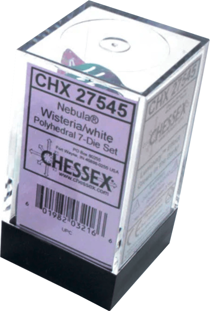 Chessex Die Rol Set Nebula (Wisteria/White) 0