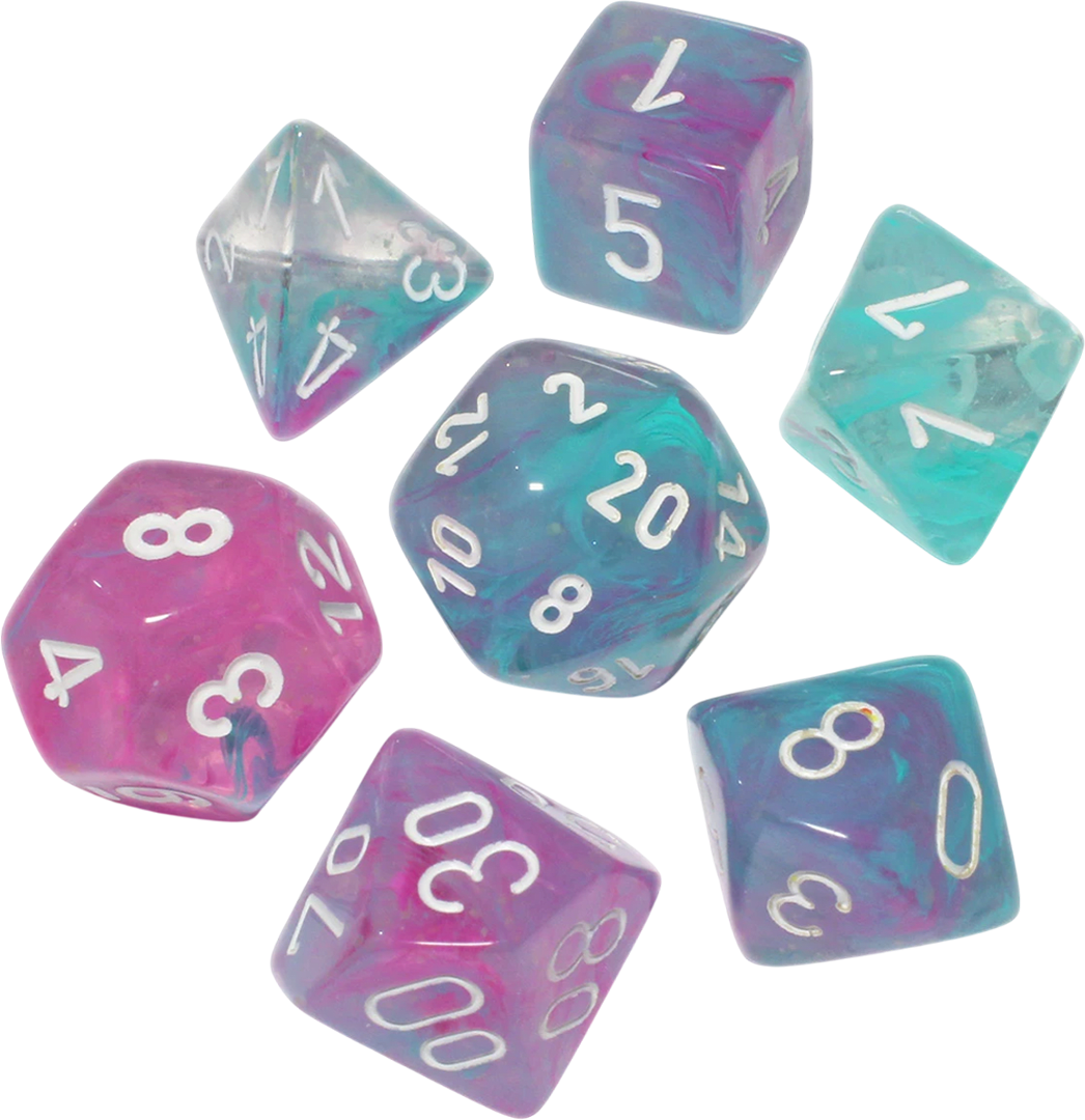 Chessex Die Rol Set Nebula (Wisteria/White)2