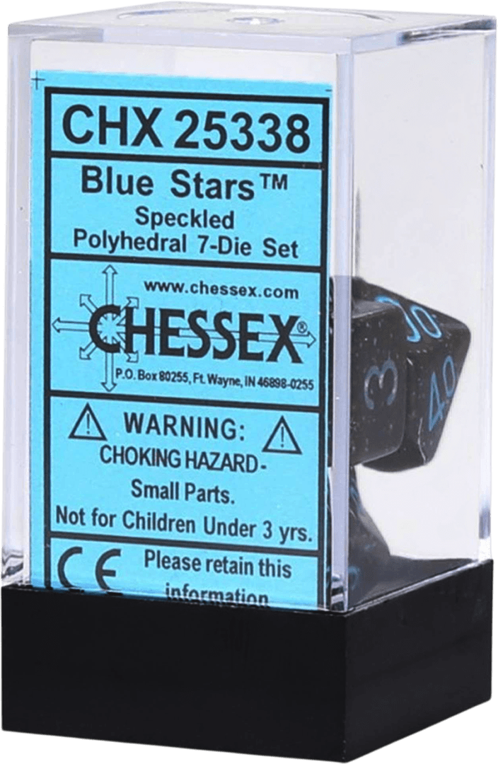 Chessex Die Rol Set Speckled (Blue Stars) 0