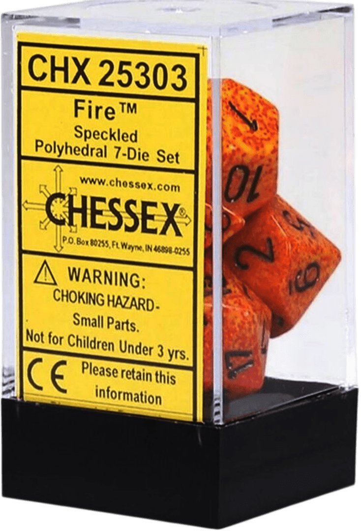 Chessex Die Rol Set Speckled (Fire) 0